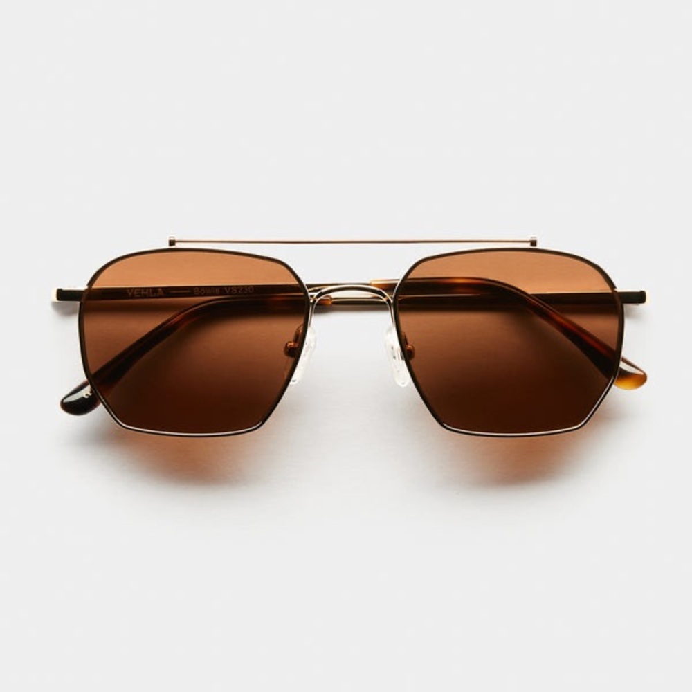 Vehla Bowie Sunglasses in Gold Choc